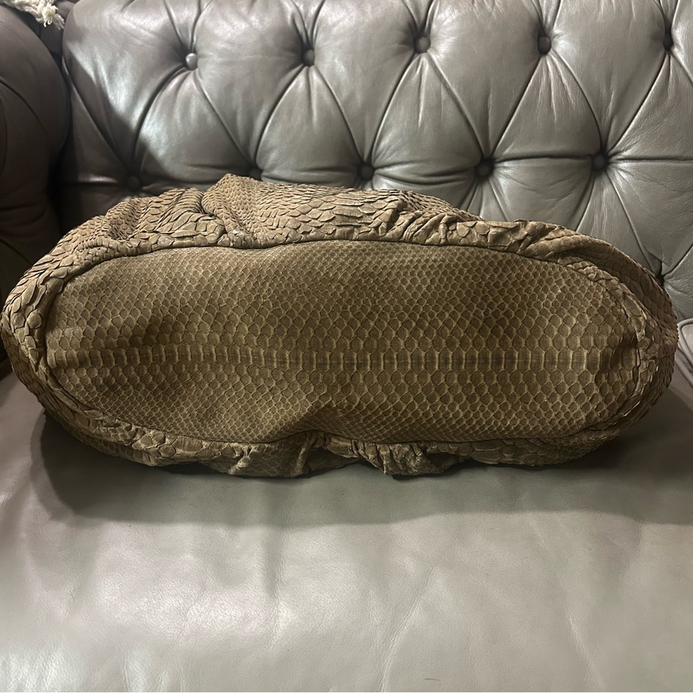 Gucci Studded Python Snake Leather Pelham Slouchy Shoulder Tote Bag Exotic Rare - Picture 10 of 16
